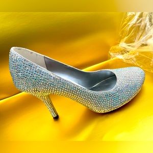 Bordello Crystal Heels Size 9